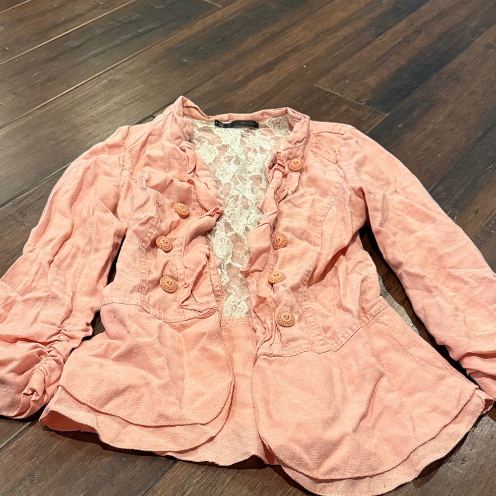 Maurices Coral Lace-Accent Blouse